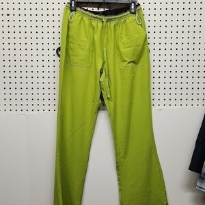 𝅺chic flex scrub pants women's Size XS green elastic waist